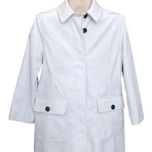 AK Anne Klein White Spring Coat
